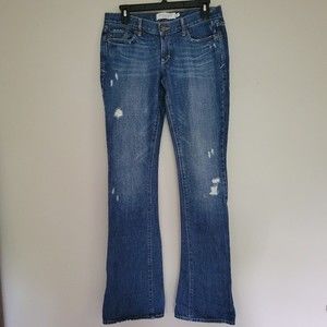 Abercrombie and Fitch Madison Distressed Bootcut Jeans Size 2 Long